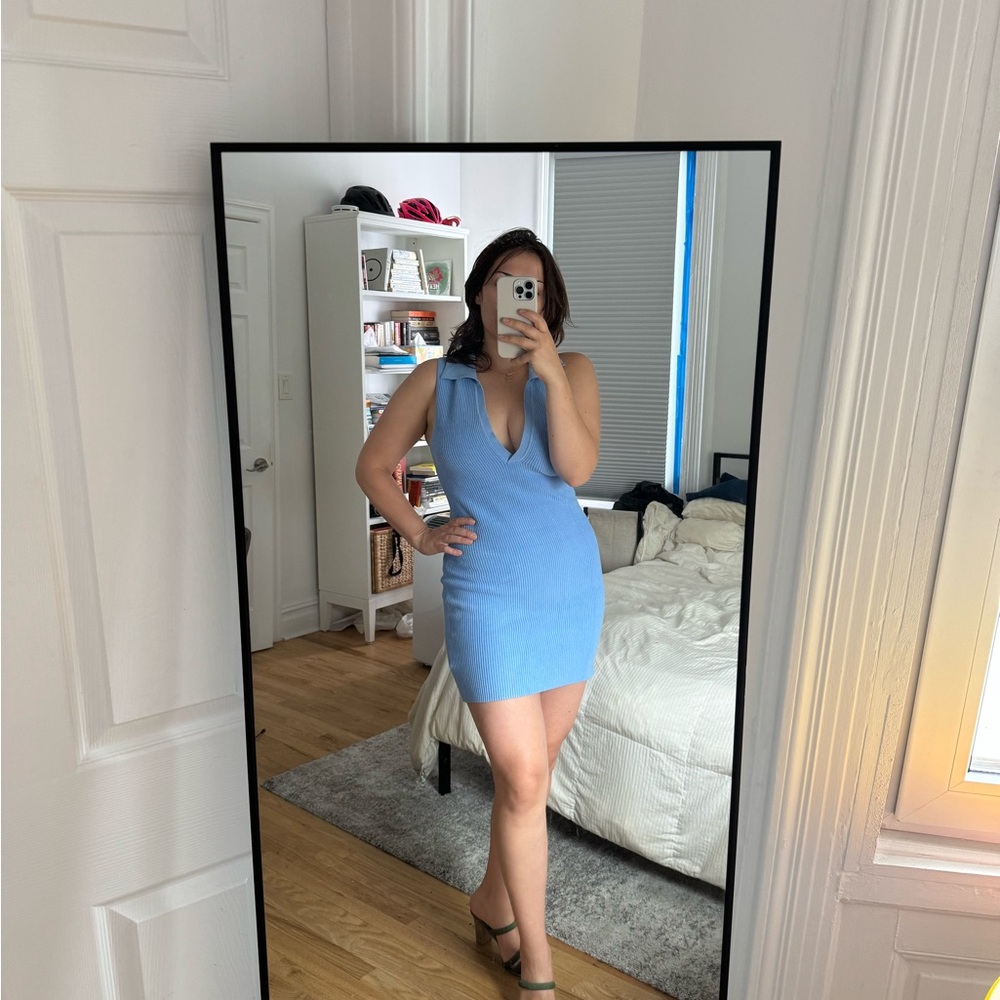 House of Harlow - blue mini polo dress - M